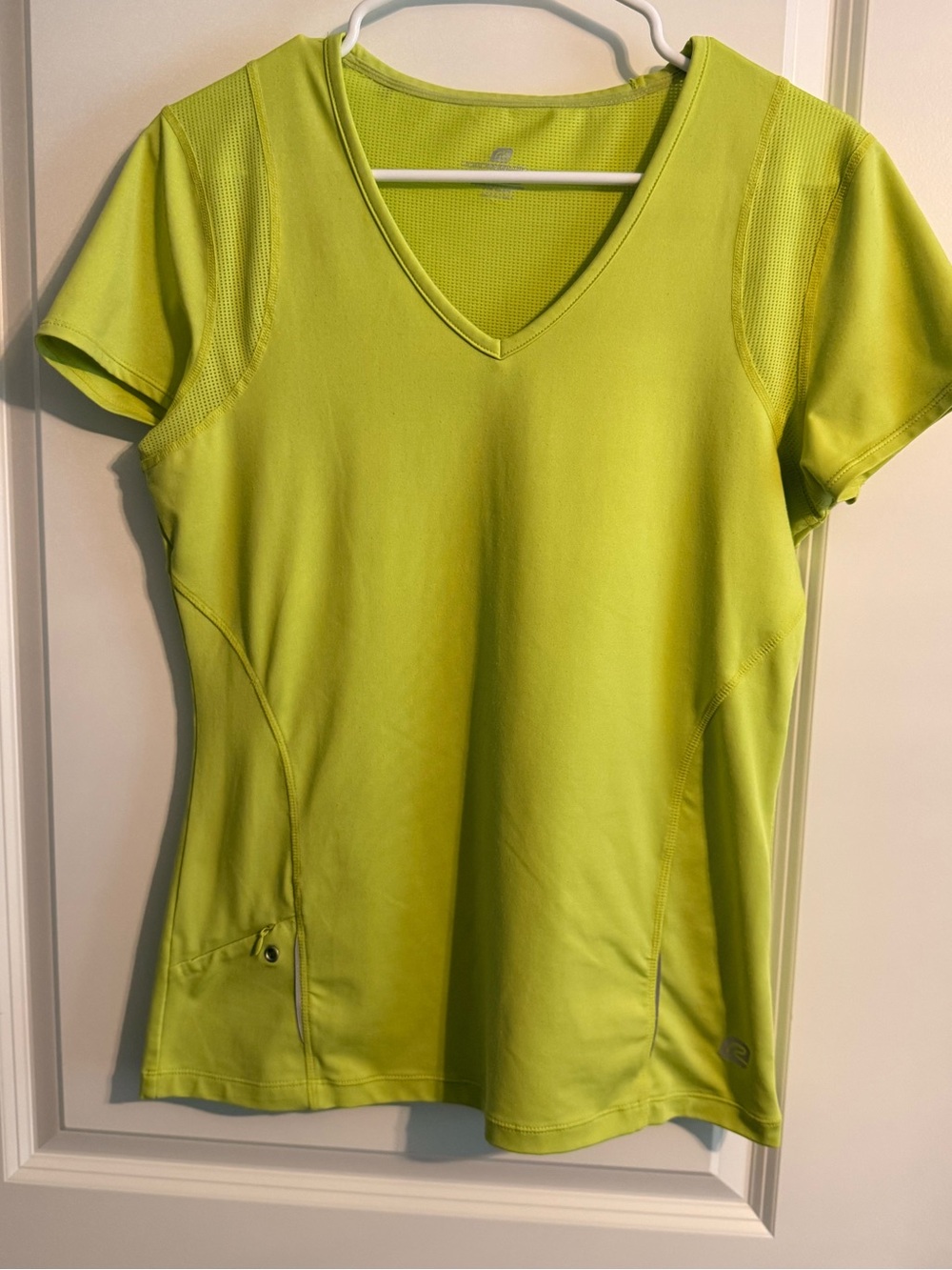 Women’s V-Neck Active Tee in Lime Green